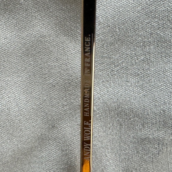 ANDY WOLF Sunglasses with Gold Frame and Brown Lenses - Picture 14 of 15